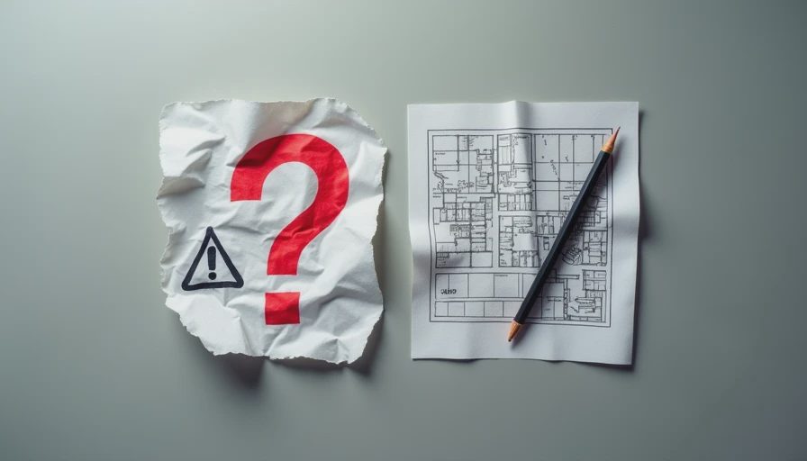 Crumpled paper with question mark versus unfolded blueprint with pencil.