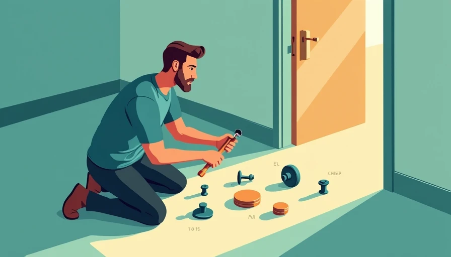 Illustration for door knob parts