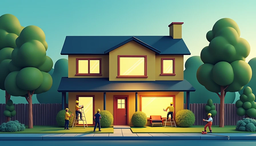 Illustration for window installation