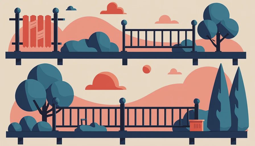 Visual context for deck railing construction